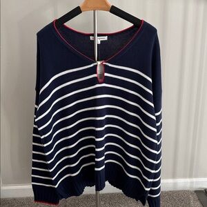 Navy and White Striped Sweater